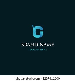 Letter G Digital Pixel Abstract Creative Modern Business Logo