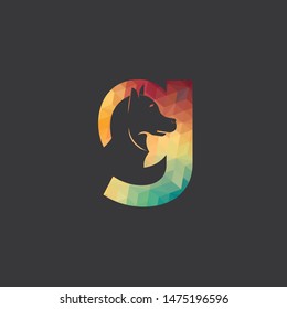 Letter G and Dog head vector logo design. Pet care logo design. Pet icon vector. Pet love logo design.