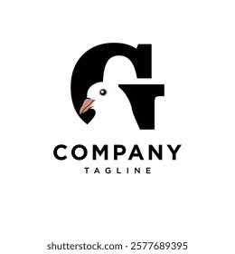 Letter G Dove Logo Icon Vector