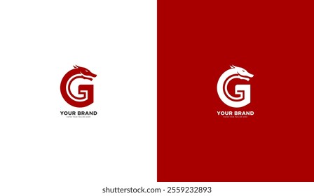 Letter G dragon logo. dragon icon, dragon letter G. Vector illustration design