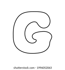 dibujo de letra g, ilustración vectorial