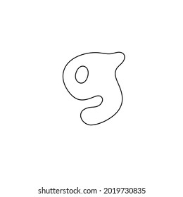 Buchstabe g, Zeichnung, Vektorgrafik