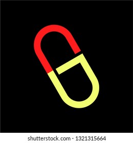 letter G / drug tablet capsule pills logo design inspiration