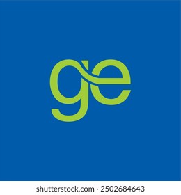 Letter G E typography logo design ideas business name editable vector template  royalty free image