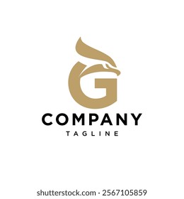 Letter G Eagle Elegant Logo Icon Vector