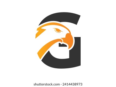 Letter G Eagle head Logo Design Vector Template. Modern logo design for business, and company identity.