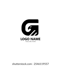 letter G eagle logo design vector