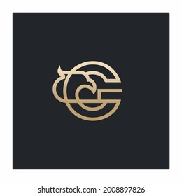 Letter G Eagle Logo , Initial Premium Design