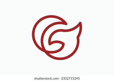 letter G eagle monogram logo design vector
