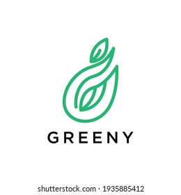 Letter G eco leaves logo icon design template elements. Vector color sign