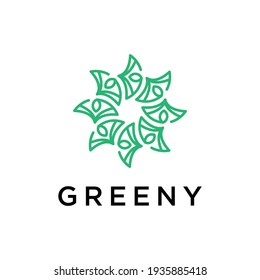 Letter G eco leaves logo icon design template elements. Vector color sign
