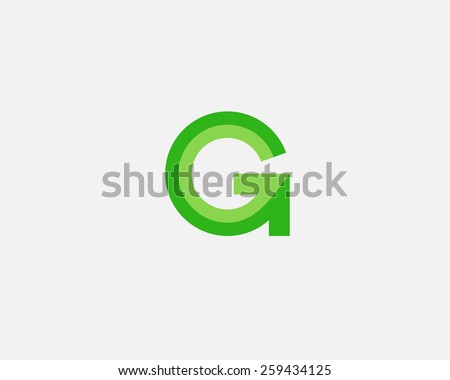 Letter G ecology sprout logo design. Green arrow vector icon