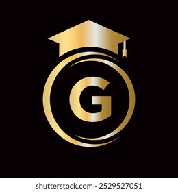 Letra G Modelo de Logotipo Educacional. Conceito De Logotipo De Educação Com Elemento De Vetor Alfabeto W