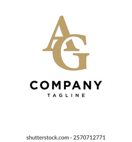Letter A G Elegant Monogram Logo Icon Vector