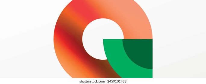 The letter G is enclosed by a vibrant red and green circle, symbolizing colorfulness and creativity. This logo graphic features macro photography and artistic font