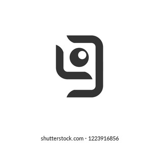 letter g and eye logo design