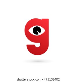 Letter G eye logo icon design template elements