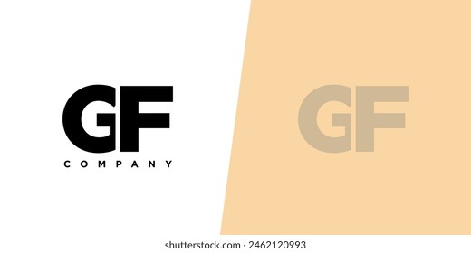 Letter G and F, GF logo design template. Minimal monogram initial based logotype.