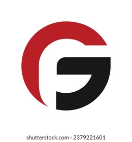 letter G F logo icon vector design