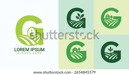 Letter G Farm Logo set