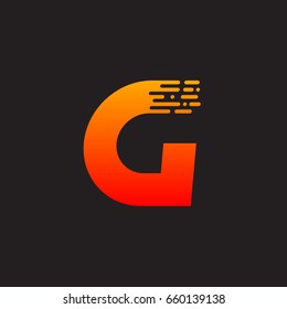 Letter G with Fast logo, Speed, Moving and Quick, Digital and Technology for your Corporate identity