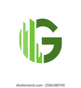 letter G financial company logo vector illustration template design