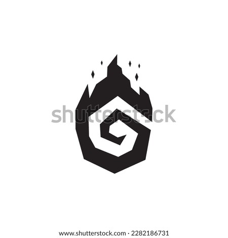 
Letter G fire vector logo design. Modern logo for business identity. Creative symbol element or template game logo for a Magic
