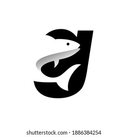 Letra g ilustración vectorial del logotipo del pez