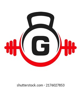 Letter G Fitness Logo Design . Sport Gym Logo Icon Design Vector Template