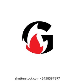 Letter G with Flame Logo 001