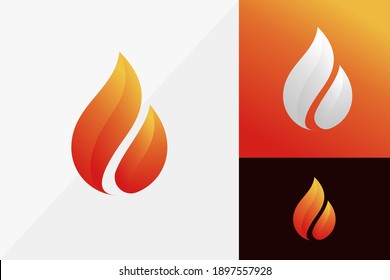 Letter G Flame Logo Design, Modern Logo Designs Vector Illustration Template