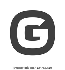 Letter G flat web icon or sign isolated on white background. Vector web icon template