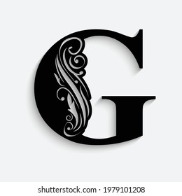 Letter G Flower Ornament Vector Logo Stock Vector (Royalty Free ...