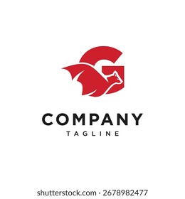 Letra G Vetor de Ícone de Logotipo Fox Voador