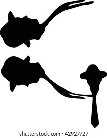 Letter "G". Font "Hat and Tie".