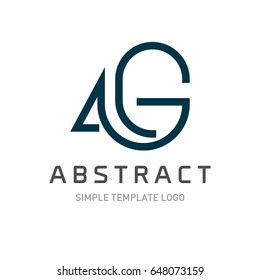  letter g font logo design isolated on white background for business visual identity