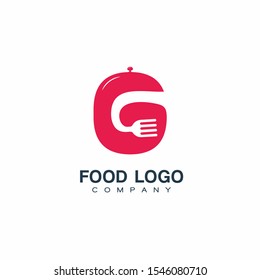 Letter G Food Logo Design. Vector Icon