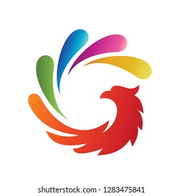 Letter G force phoenix logo template - Vector