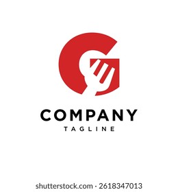 Letter G Fork Logo Icon Vector