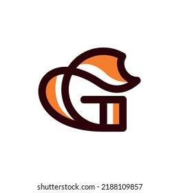 Letra G Foxy Logotipo moderno simple