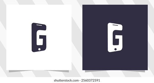 letter g with gadget logo design vector