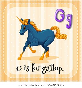 Buchstabe G ist für Galopp