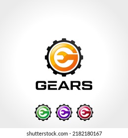 Letter G Gear Engineer Logo Design Template inspiration