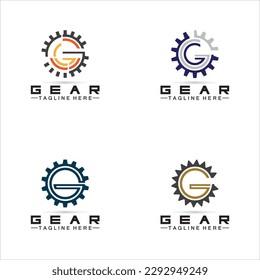 Letter G Gear Engineer Logo Design Template