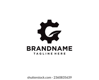 Letter G Gear Engineer Logo Design Template Element