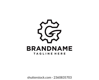 Letter G Gear Engineer Logo Design Template Element