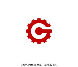 Letter G Gear Engineer Logo Design Template Element