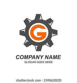 Letter G Gear Logo Design