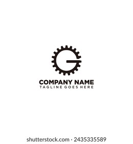 Letter G for Gear logo design simple idea vector