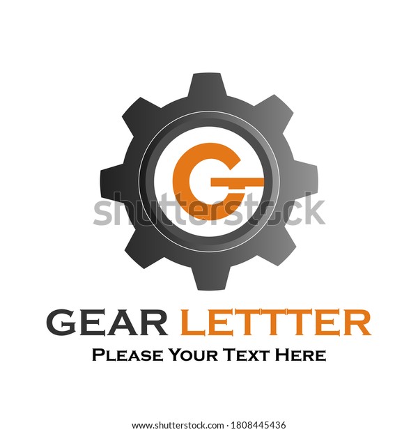 Letter g  gear\
logo design template\
illustration.